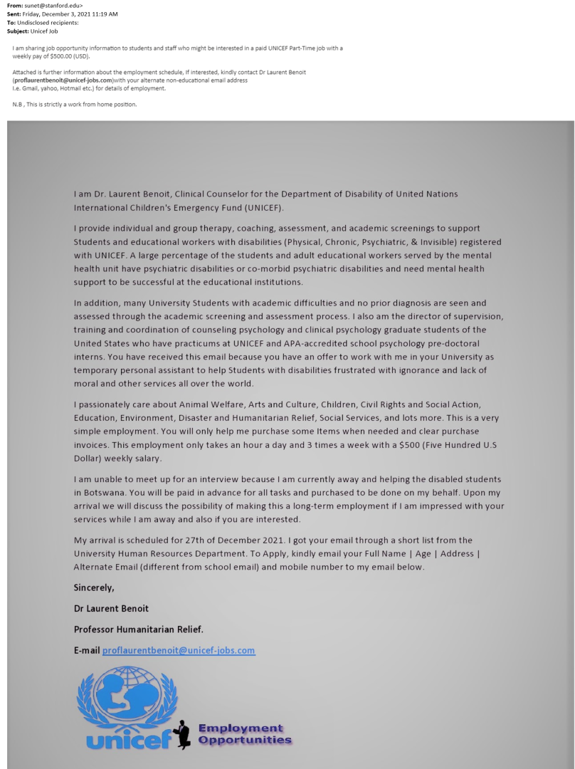 phishing-email-example-unicef-job-university-it